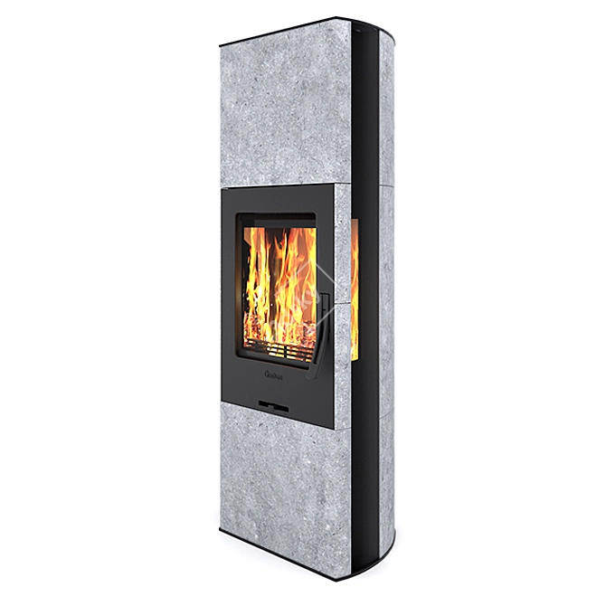 Contura 35T: Stylish Glass-Paneled Fireplace 3D model image 1