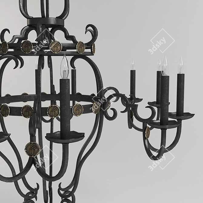 Gotham Multi Bulb Wall Sconce 3D model image 2