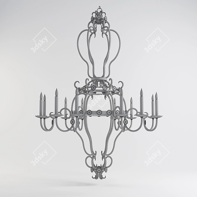 Gotham Multi Bulb Wall Sconce 3D model image 3