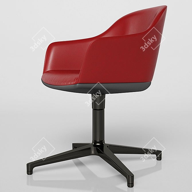 Elegant Softshell Chair: Stylish and Comfortable 3D model image 3