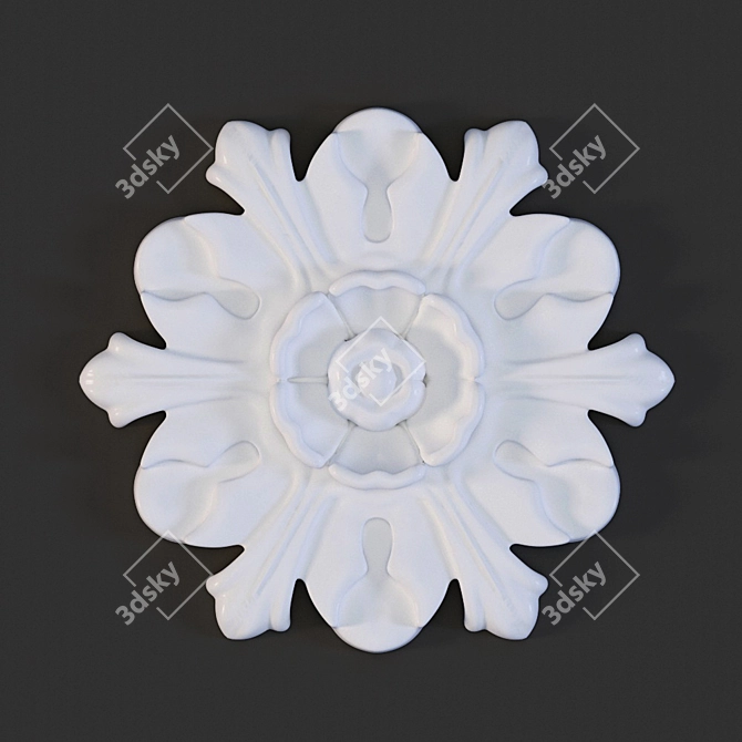 Elegant R12 Ceiling Socket 3D model image 1