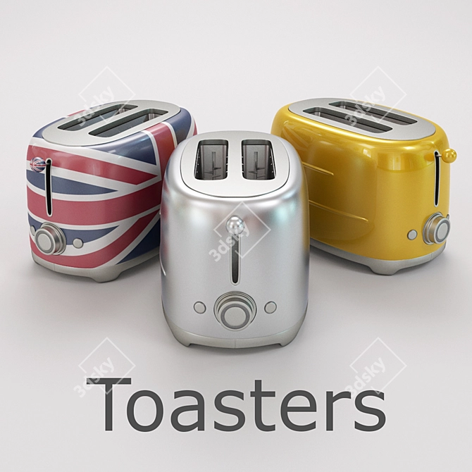 Modern Stylish Toaster 3D model image 1