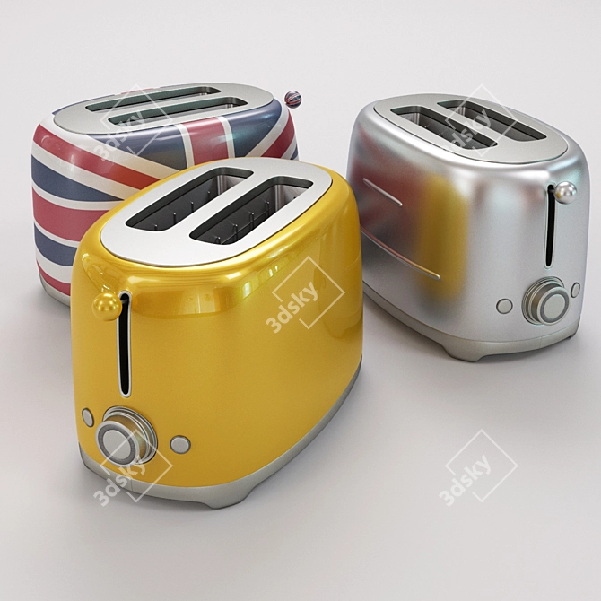 Modern Stylish Toaster 3D model image 2