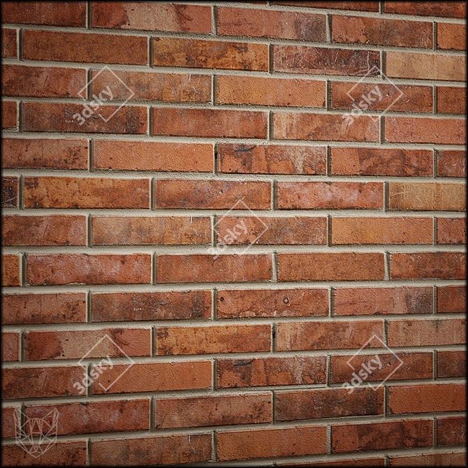 Vibrant Brick Texture for 3D Visualizations 3D model image 1