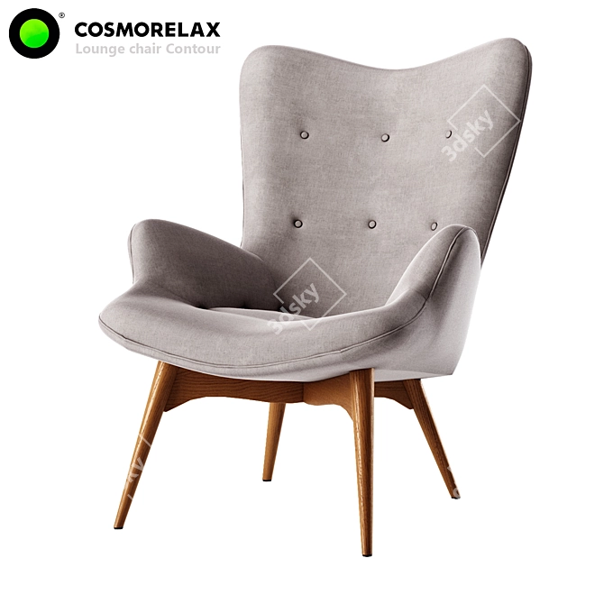 Contour Armchair - Stylish Lounge Chair 3D model image 1