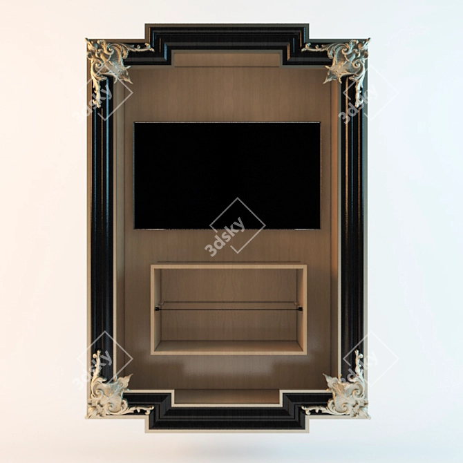 Elegant TV Frame 3D model image 1