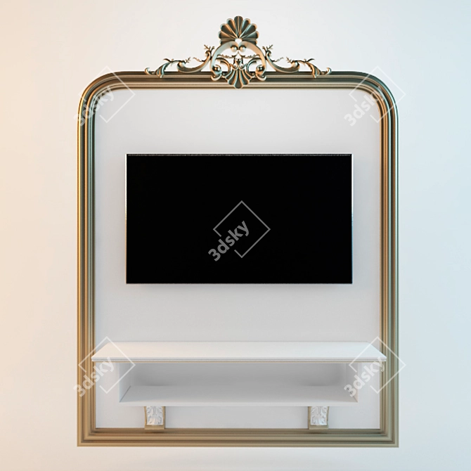 Elegant TV Frame 3D model image 1