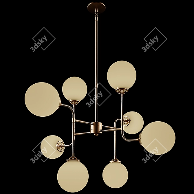 Bistro Globe 8-Light Chandelier 3D model image 1