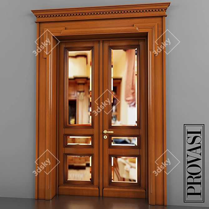 Provasi Wooden Kitchen Door 3D model image 1