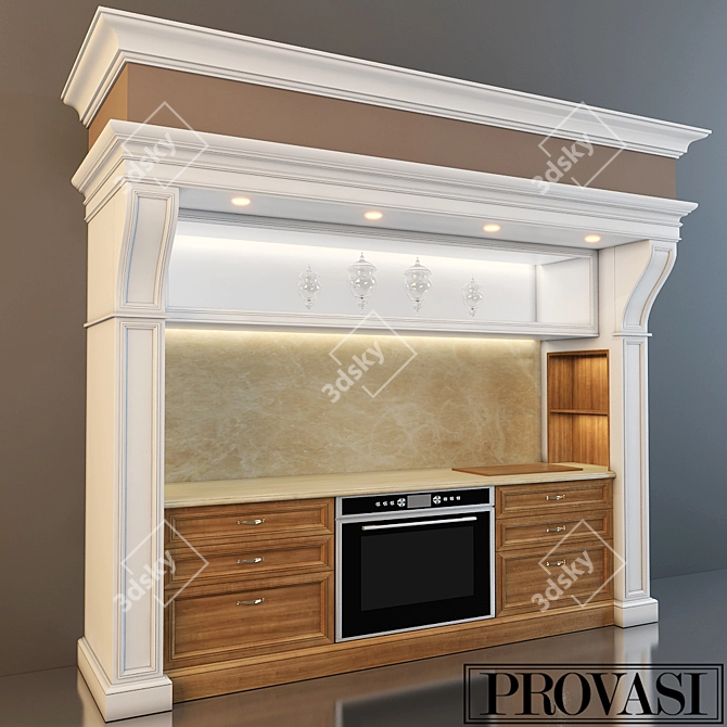 Elegant Oxford Kitchen Provasi 3D model image 1