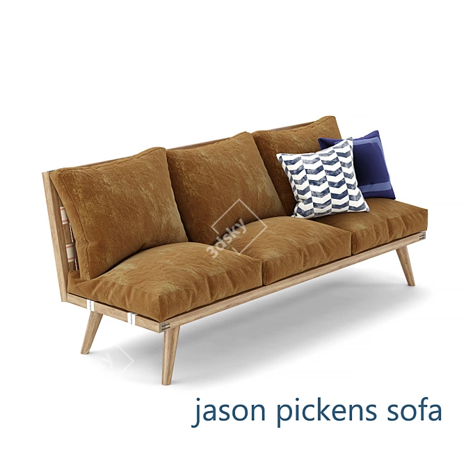 Modern Comfort: Jason Pickens' Sofa 3D model image 1