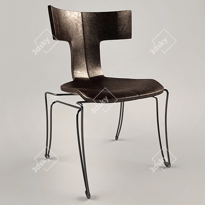 Elegant Anziano Chair: True Comfort 3D model image 1