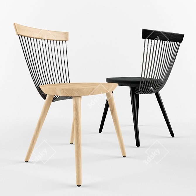 Sleek WW Chair: Modern Design, Comfort 3D model image 1