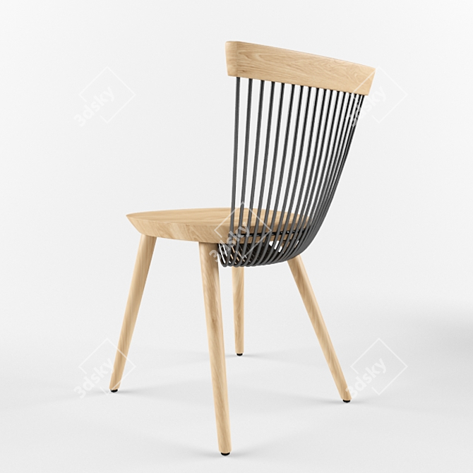 Sleek WW Chair: Modern Design, Comfort 3D model image 2