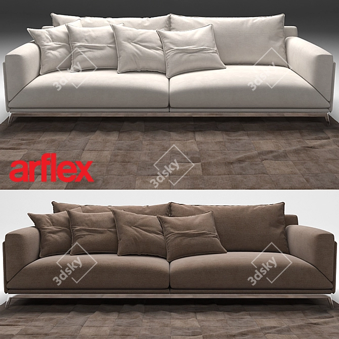 Luxury Faubourg Sofa: Stylish and Comfortable by Arflex 3D model image 1