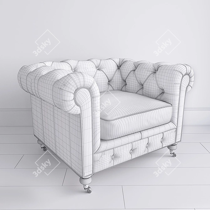 Dialma Brown Armchair: Deluxe Comfort 3D model image 3