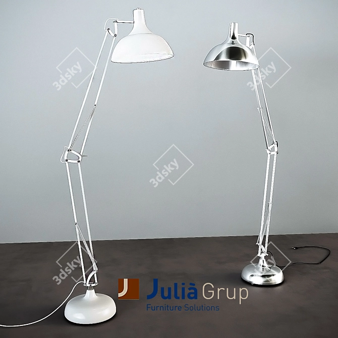 Levi Floor Lamp: Sleek and Stylish 3D model image 1