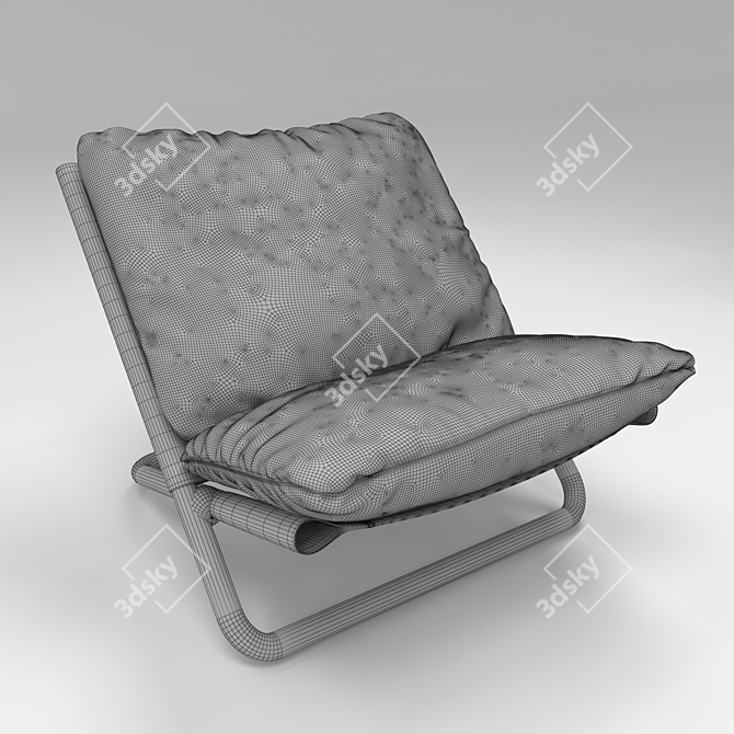 Elegant Arflex Cross Low Chair 3D model image 3