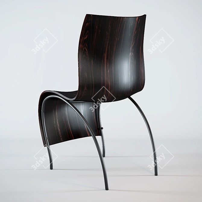 Moroso One Skin Chair: Modern Italian Design 3D model image 2