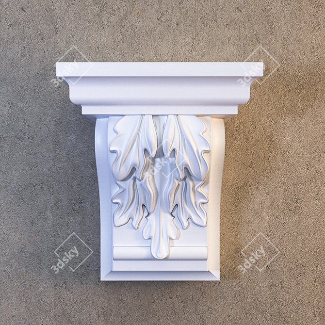 Gypsum Stucco Molding: Elegant Decor 3D model image 2