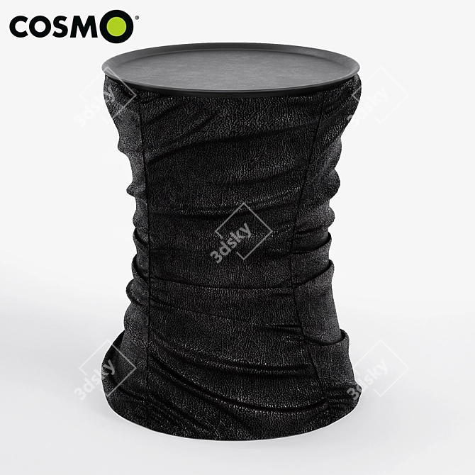 Luxury Cosmorelax Bellows: Aniline Leather, Fiberglass, Black 3D model image 1