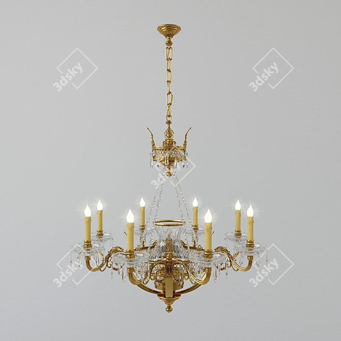 Elegant Classic Chandelier 3D model image 1