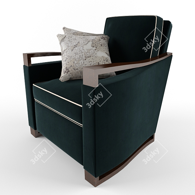 Luxury Toulouse Club Chair 3D model image 1