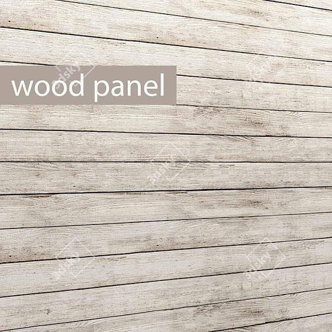 Wooden Tile Panel 3D model image 1