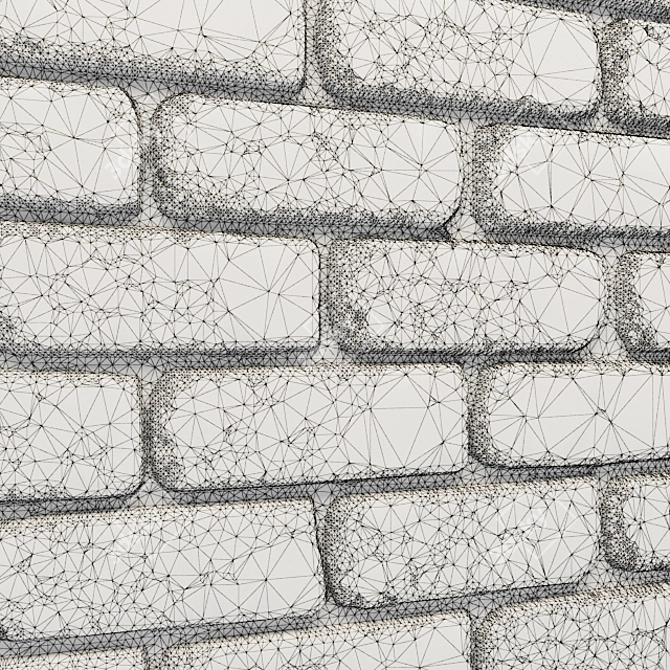 Stone Wall Tile - White Brick 3D model image 3