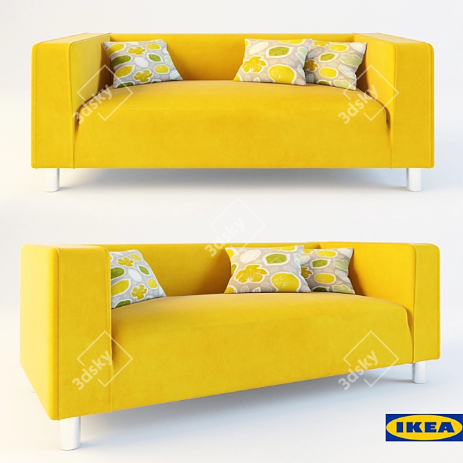 Modern and Compact Ikea Klippan Sofa 3D model image 1