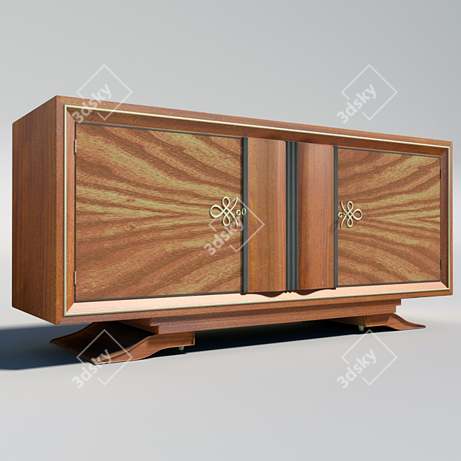 Elegant Art Deco Sideboard 3D model image 1