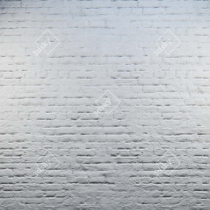 Title: Seamless White Brick Texture 3D model image 1