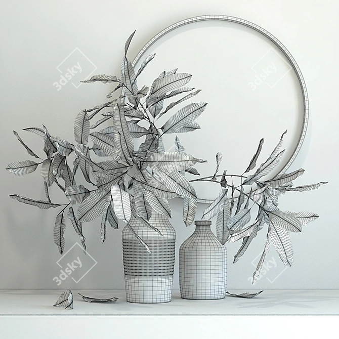 Elegant Branches in Vase 3D model image 3