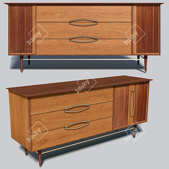 Retro Chic Sideboards 3D model image 1