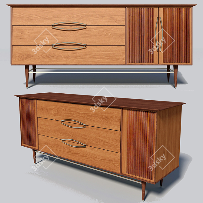 Retro Chic Sideboards 3D model image 2