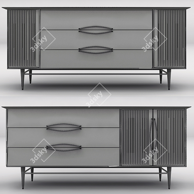 Retro Chic Sideboards 3D model image 3