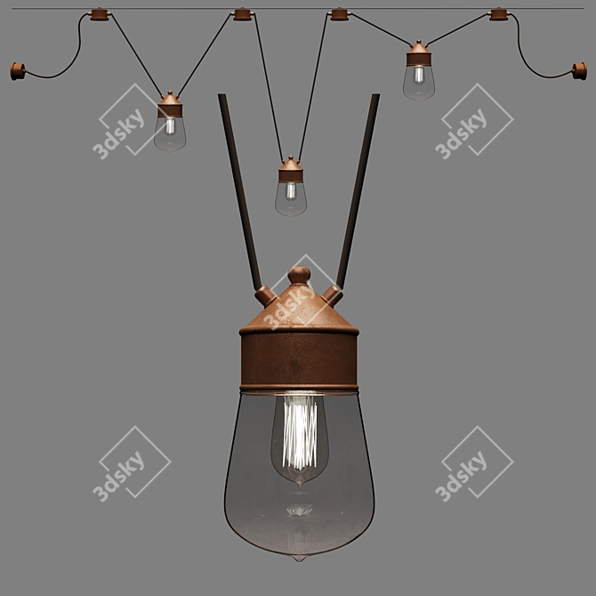 Elegant ILFANALE DROP Pendant 3D model image 1