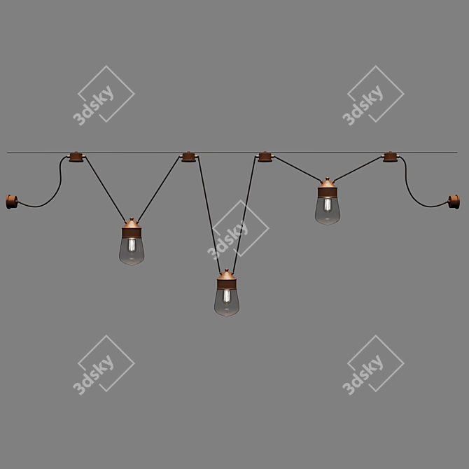 Elegant ILFANALE DROP Pendant 3D model image 2