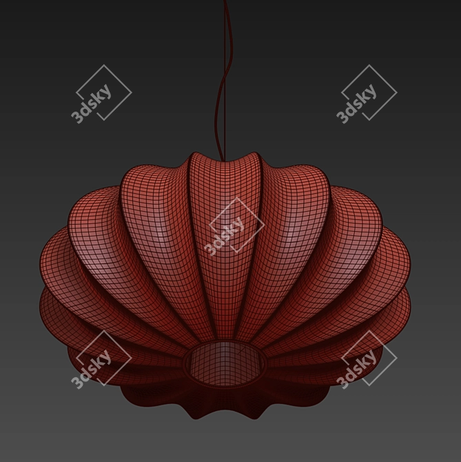 Elegant White Pendant Light 3D model image 2