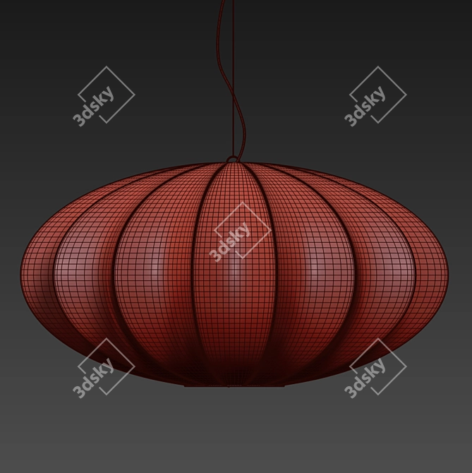 Elegant White Pendant Light 3D model image 3