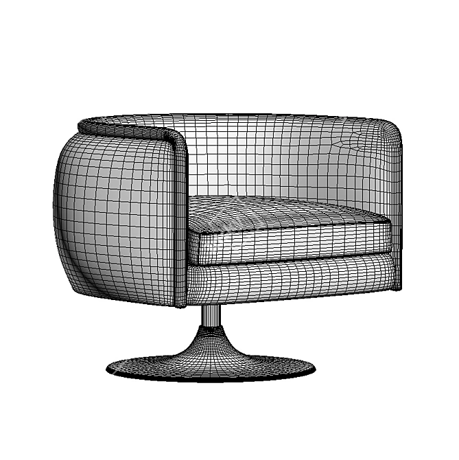 D'Urso Swivel Chair: Playful Classic with a Whimsical Twist 3D model image 3