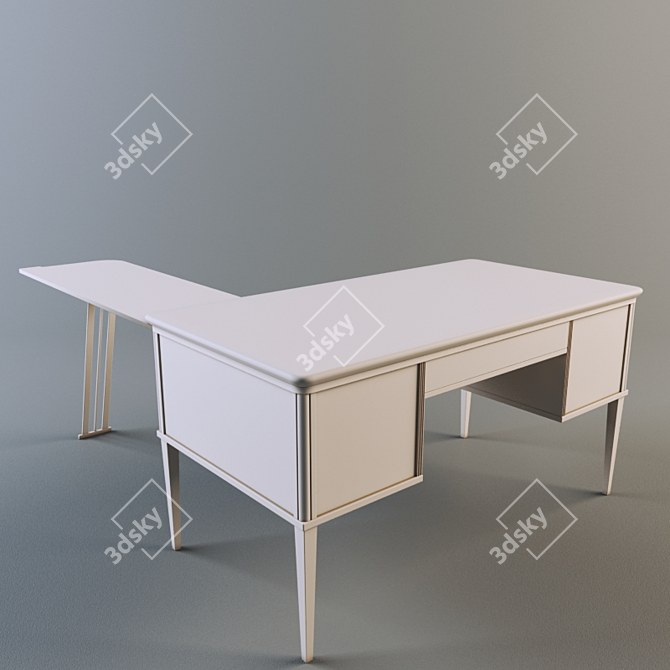 Traditional Desk 3D model image 2