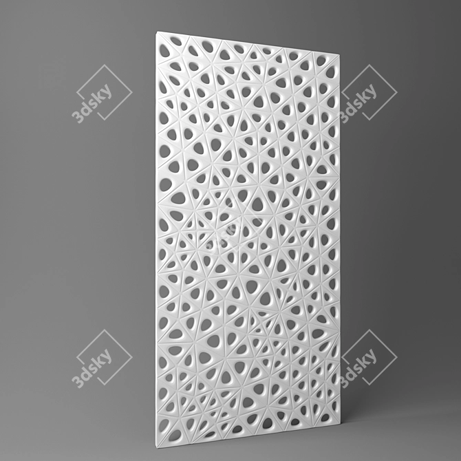 Sleek Acrylic Wall Divider 3D model image 1