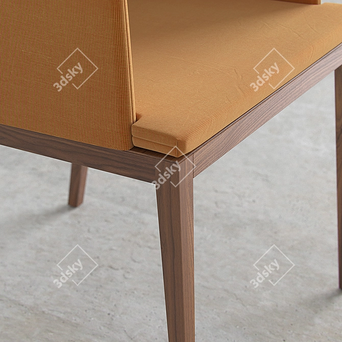 Mint Blossom Chair: Elegant and Comfortable 3D model image 2