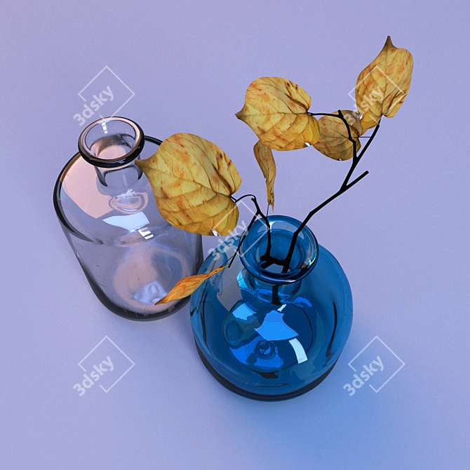 Elegant Branch Vase 3D model image 2