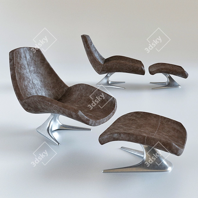 VIO Lounge Chair: Modern Elegance 3D model image 1