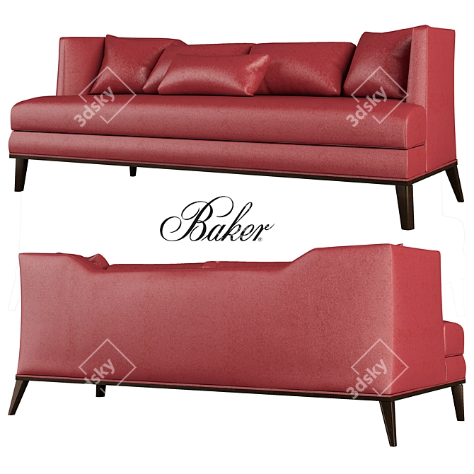 Baker Presidio Sofa: Comfort and Style 3D model image 1