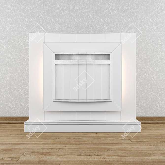 Stylish Fireplace Set - Complete Your Home's Style 3D model image 2