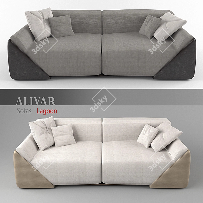 Contemporary ALIVAR Lagoon Sofa 3D model image 1