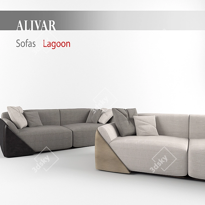 Contemporary ALIVAR Lagoon Sofa 3D model image 2